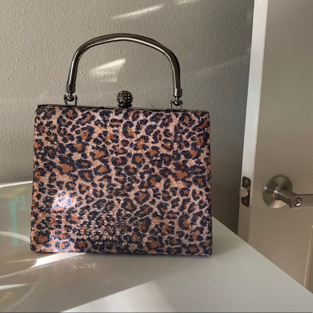 Sequin✨leopard handbag